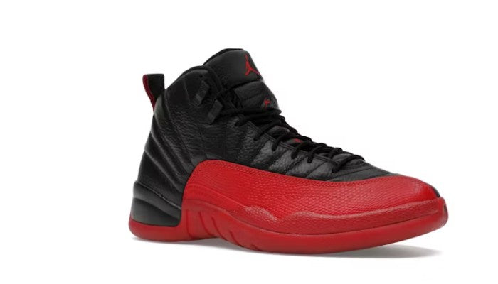 JORDAN 12 HIGH TOP FLU GAME BLACK RED