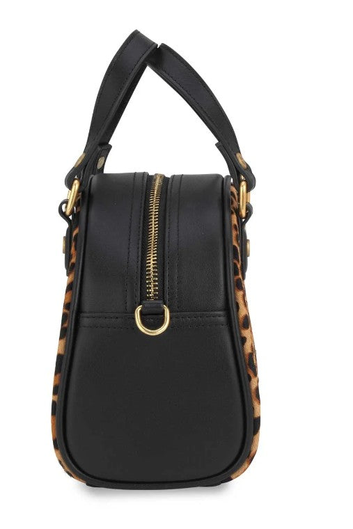 VON DUTCH VEGAN PONY HAIR BOWLING BAG