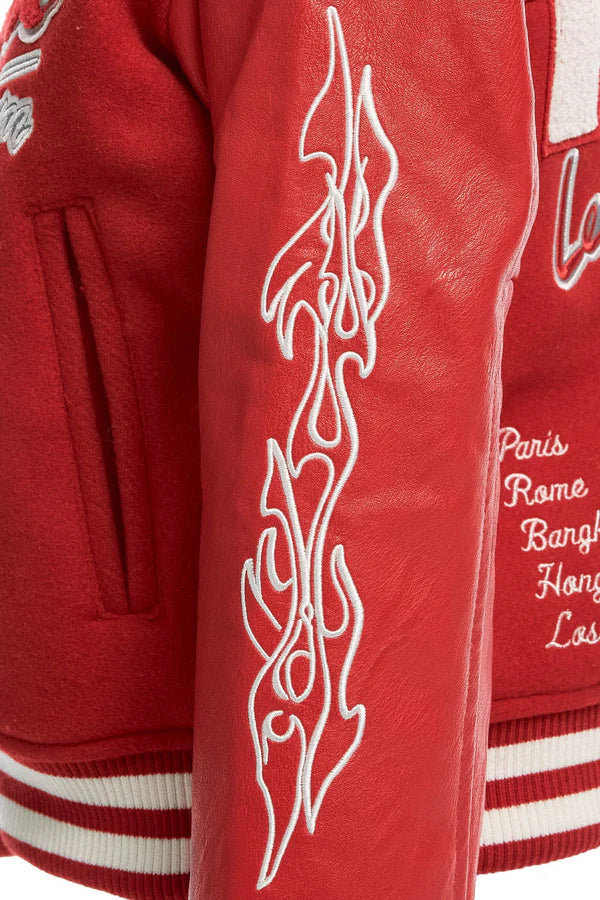 JORDAN CRIAG KIDS PARADISE TOUR VARSITY JACKET MULTI COLORS