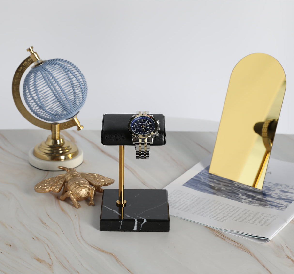 Deluxe Leather Padded Watch Display Stand