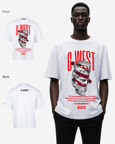 G WEST identity concealed OVERSIZED TEE