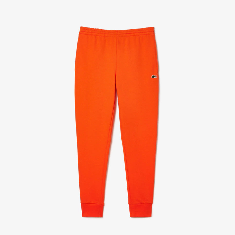 LACOSTE MEN'S SLIM FIT ORGANIC COTTON FLEECE SWEATPANTS ORANGE