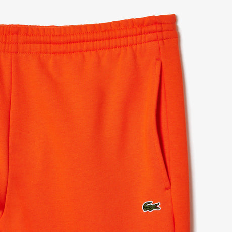 LACOSTE MEN'S SLIM FIT ORGANIC COTTON FLEECE SWEATPANTS ORANGE