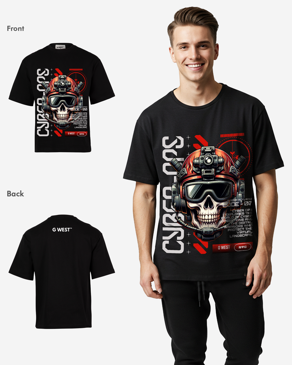 G-WEST CYBER OVERSIZED TEE