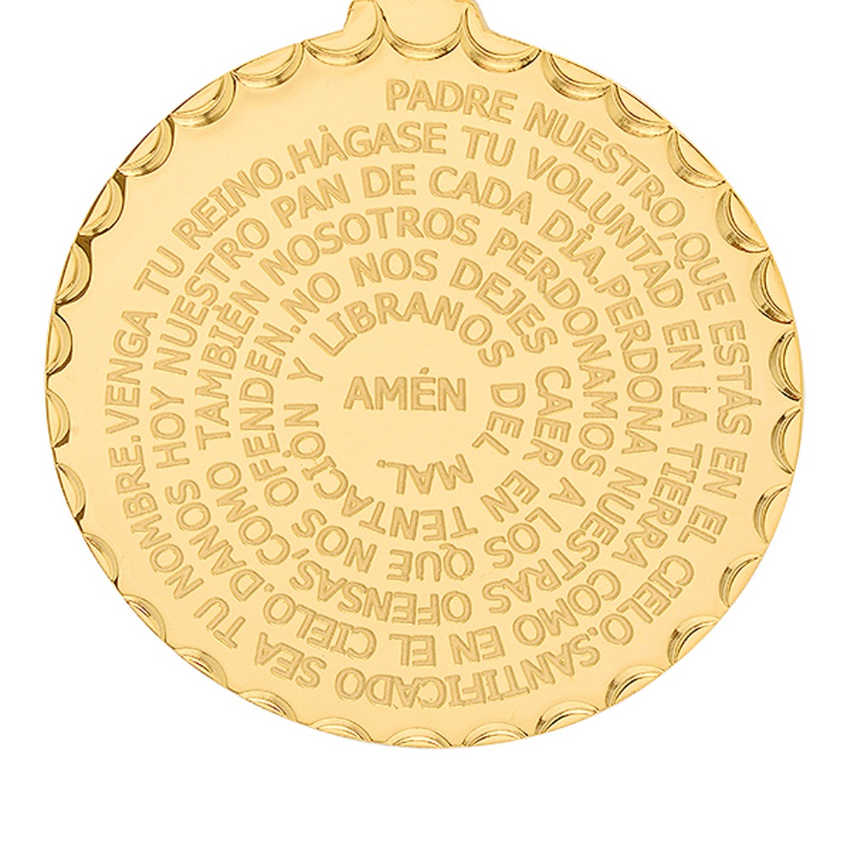 Padre Nuestro Prayer Medallion Necklace
