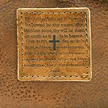 SteelTime Unisex Leather Crossbody Bag With Serenity Prayer