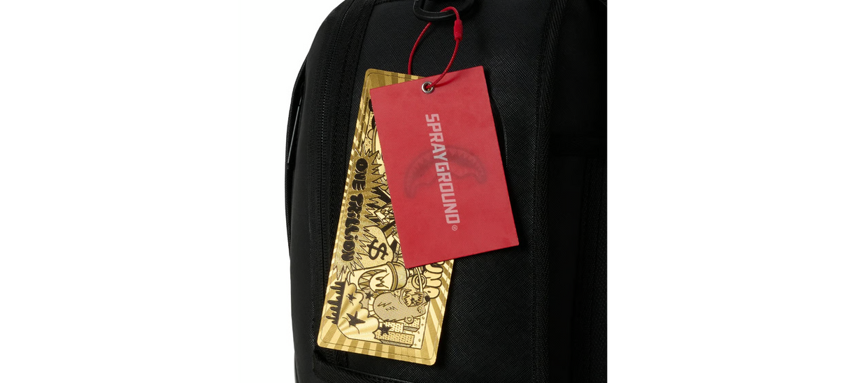 SprayGround Blacked Out Metallic Glossy Bossy Drip Dlxsv Backpack