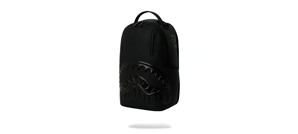 SprayGround Blacked Out Metallic Glossy Bossy Drip Dlxsv Backpack