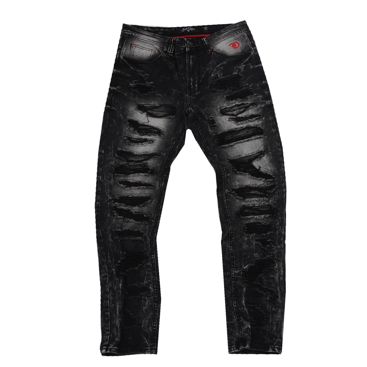 Frost Original F1734 Frost All Over Shredded Jeans - Black Wash