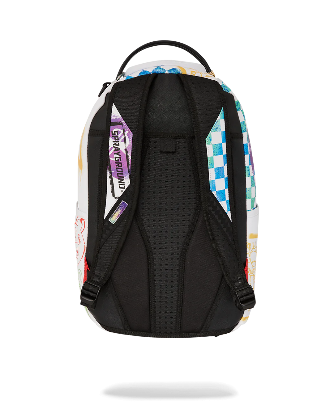 SPRAYGROUND SHARK CENTRAL STENCILS- WHITE DLXSV BACKPACK