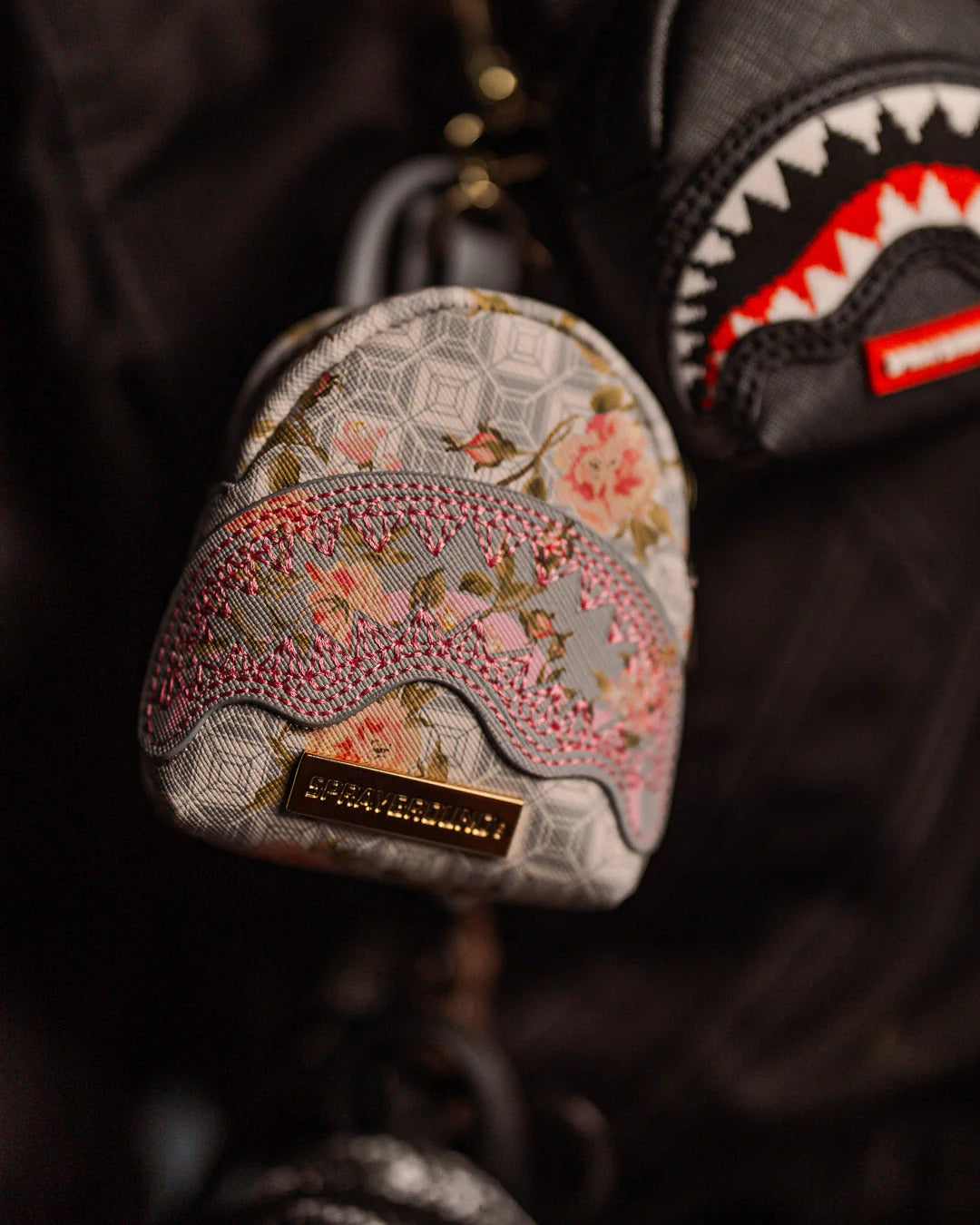 SPRAYGROUND Ai FLORAL KEYCHAIN