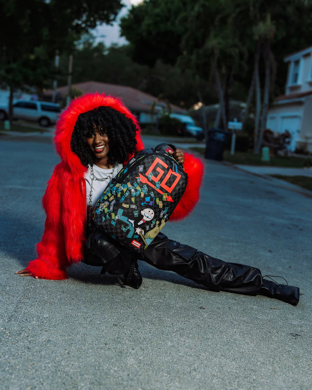 SPRAYGROUND MONOPOLY WHEEL BARREL BACKPACK