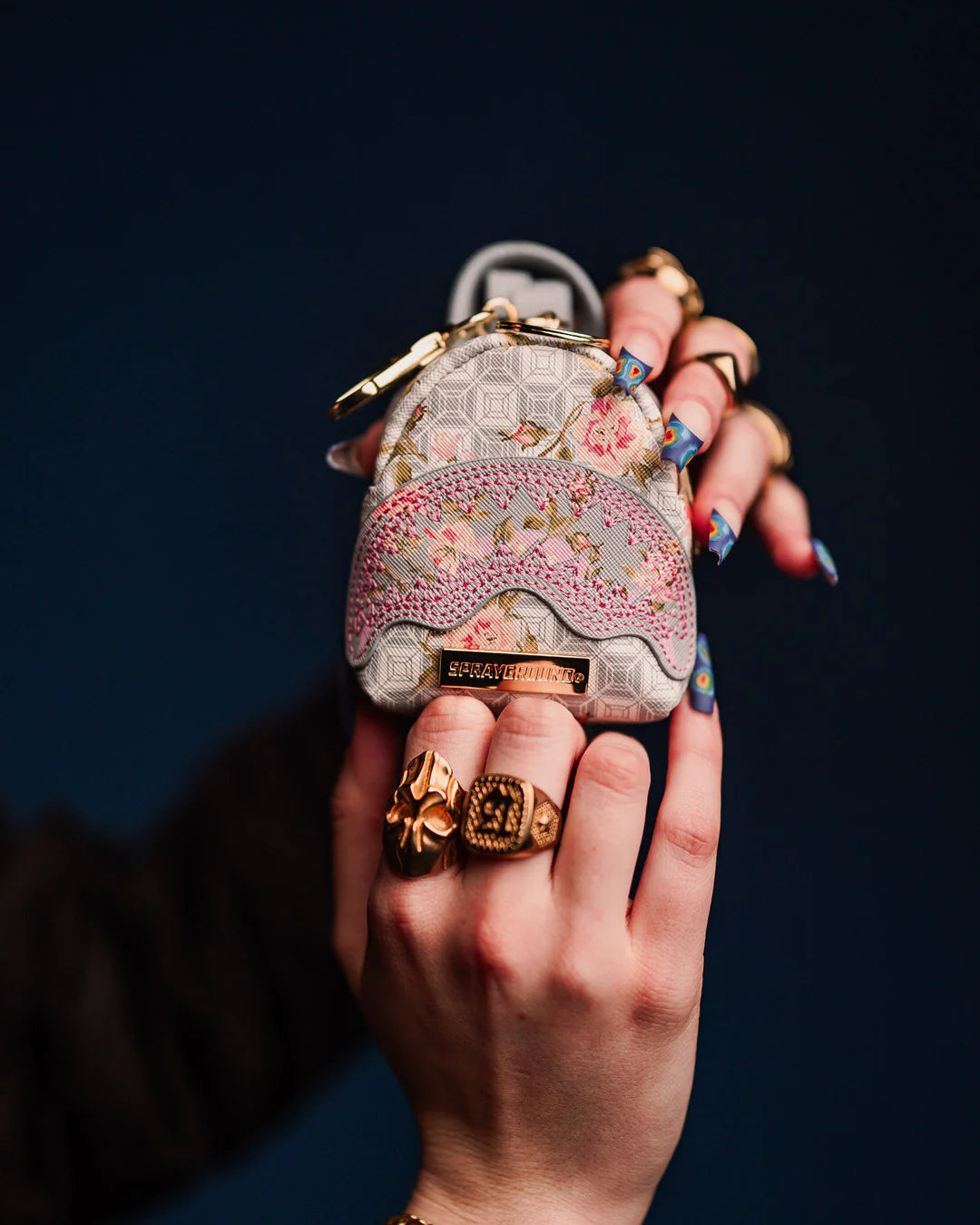 SPRAYGROUND Ai FLORAL KEYCHAIN