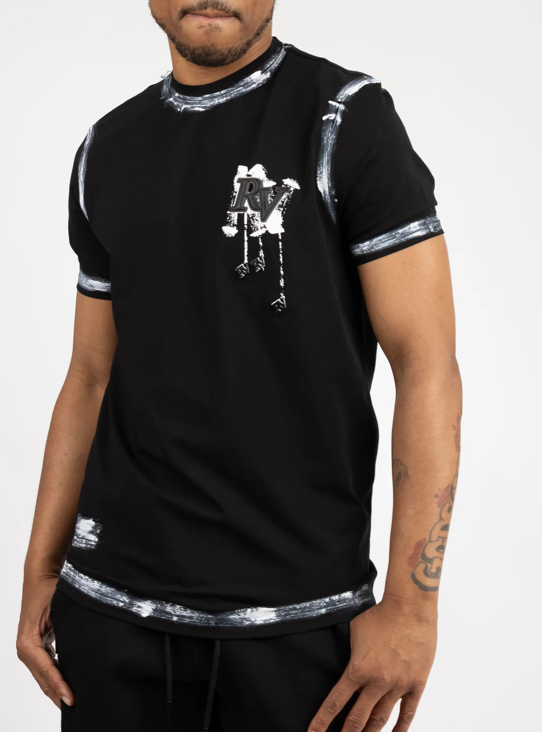 Roberto Vino Milano Drope Logo Slim Fit T-Shirt Multi Colors