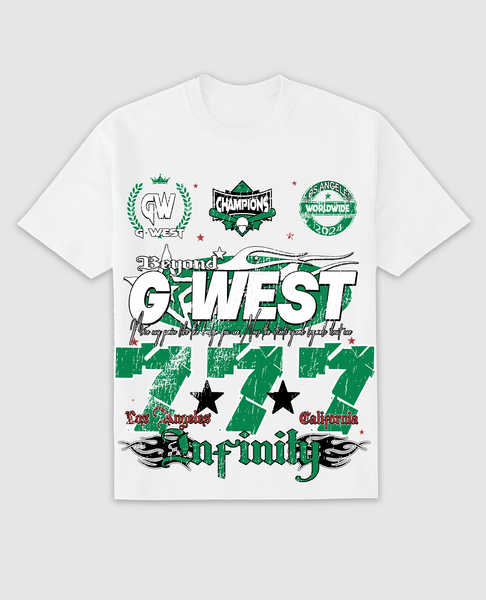 G West Rhinestone 777 Oversized Tee