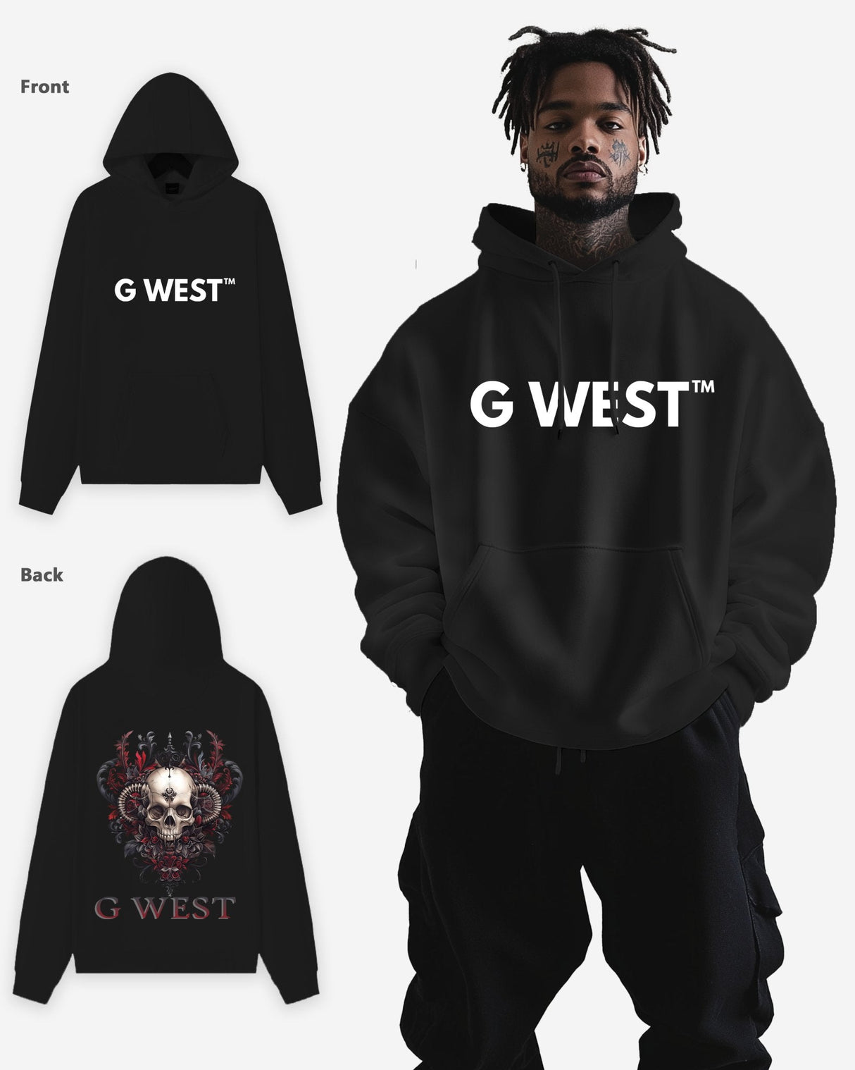 G West Afflicted Times Oversize HOODIE