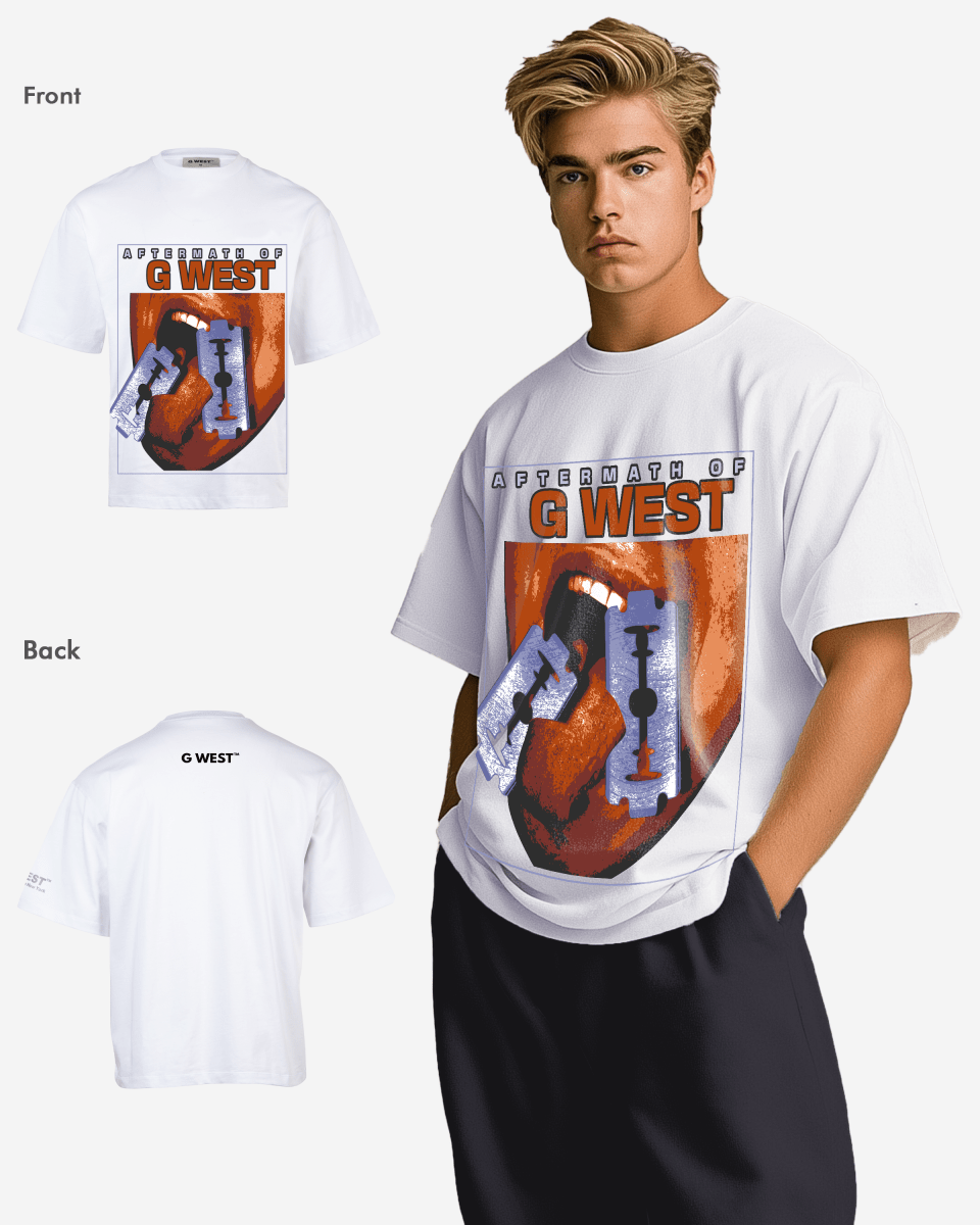 G-WEST AFTERMATH OF G WEST OVERSIZED TEE