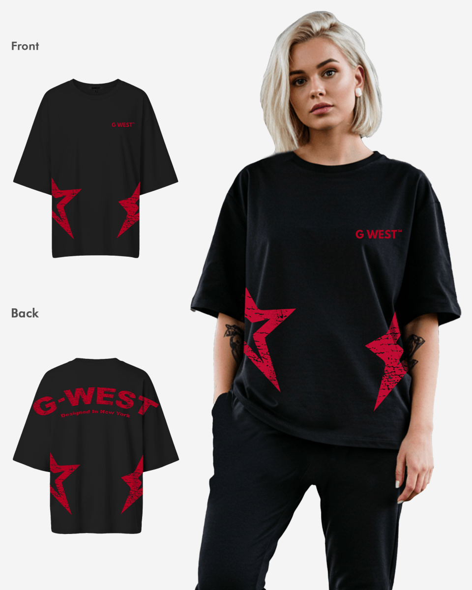 G West Arch Logo Oversized Tee - Women