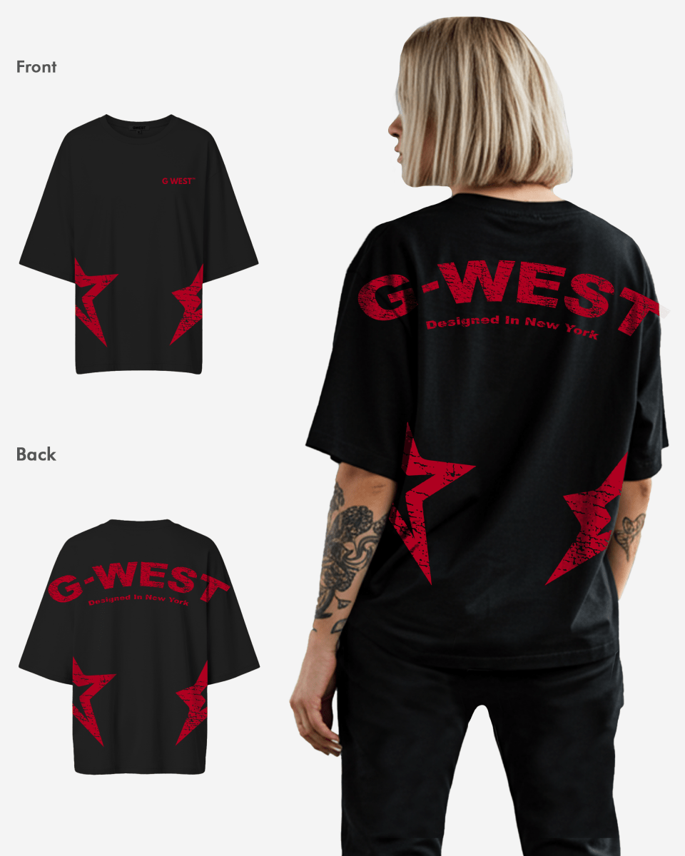 G West Arch Logo Oversized Tee - Women