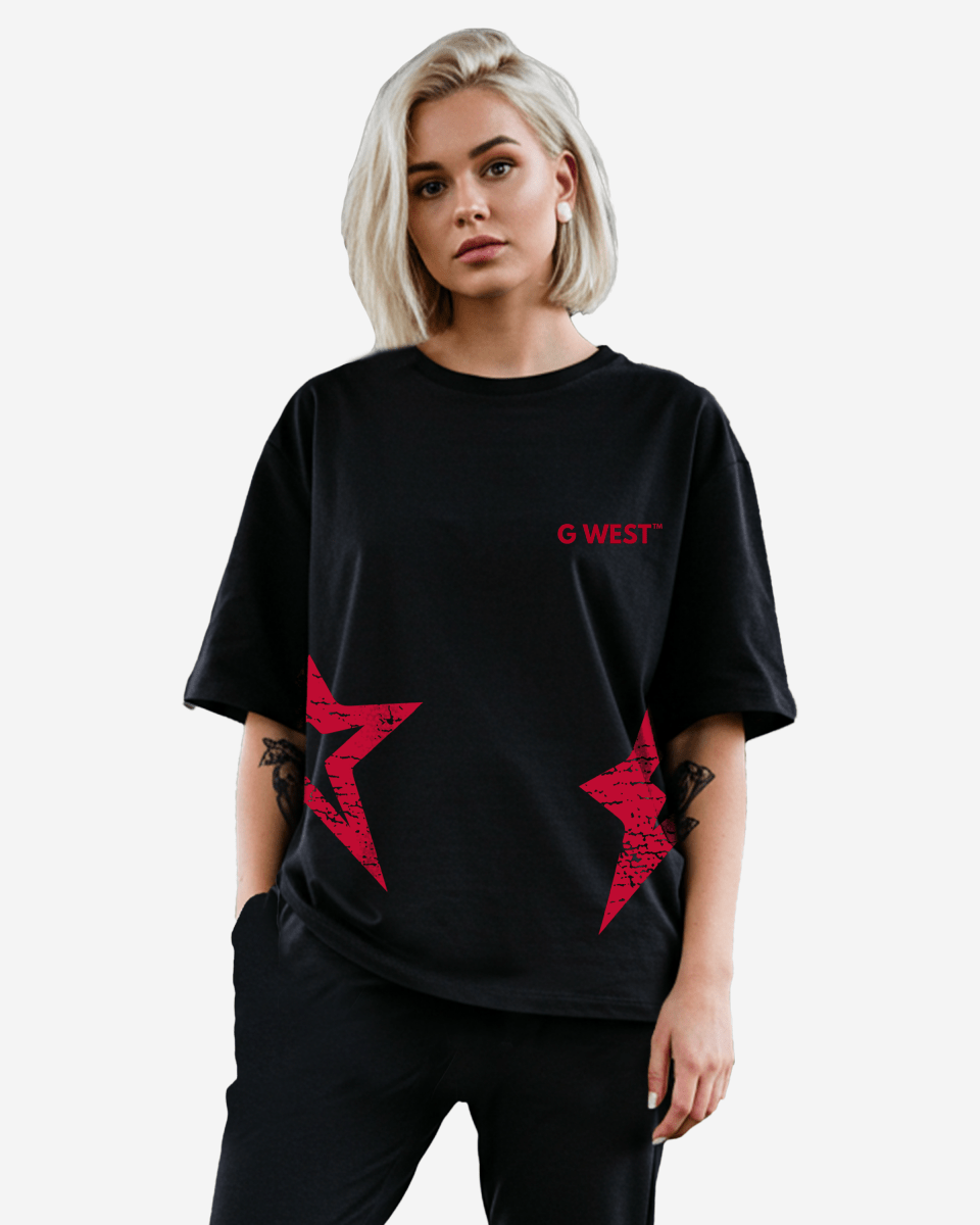 G West Arch Logo Oversized Tee - Women