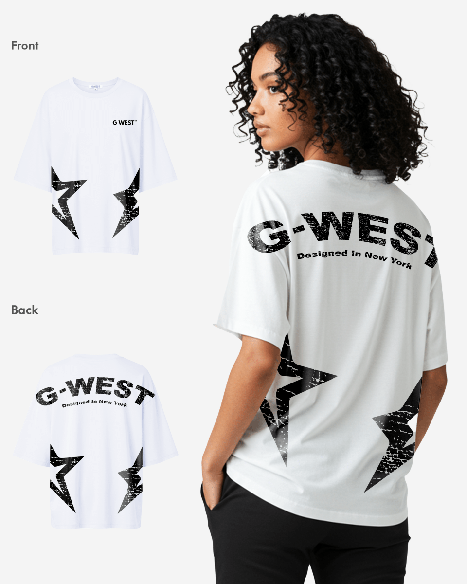 G West Arch Logo Oversized Tee - Women