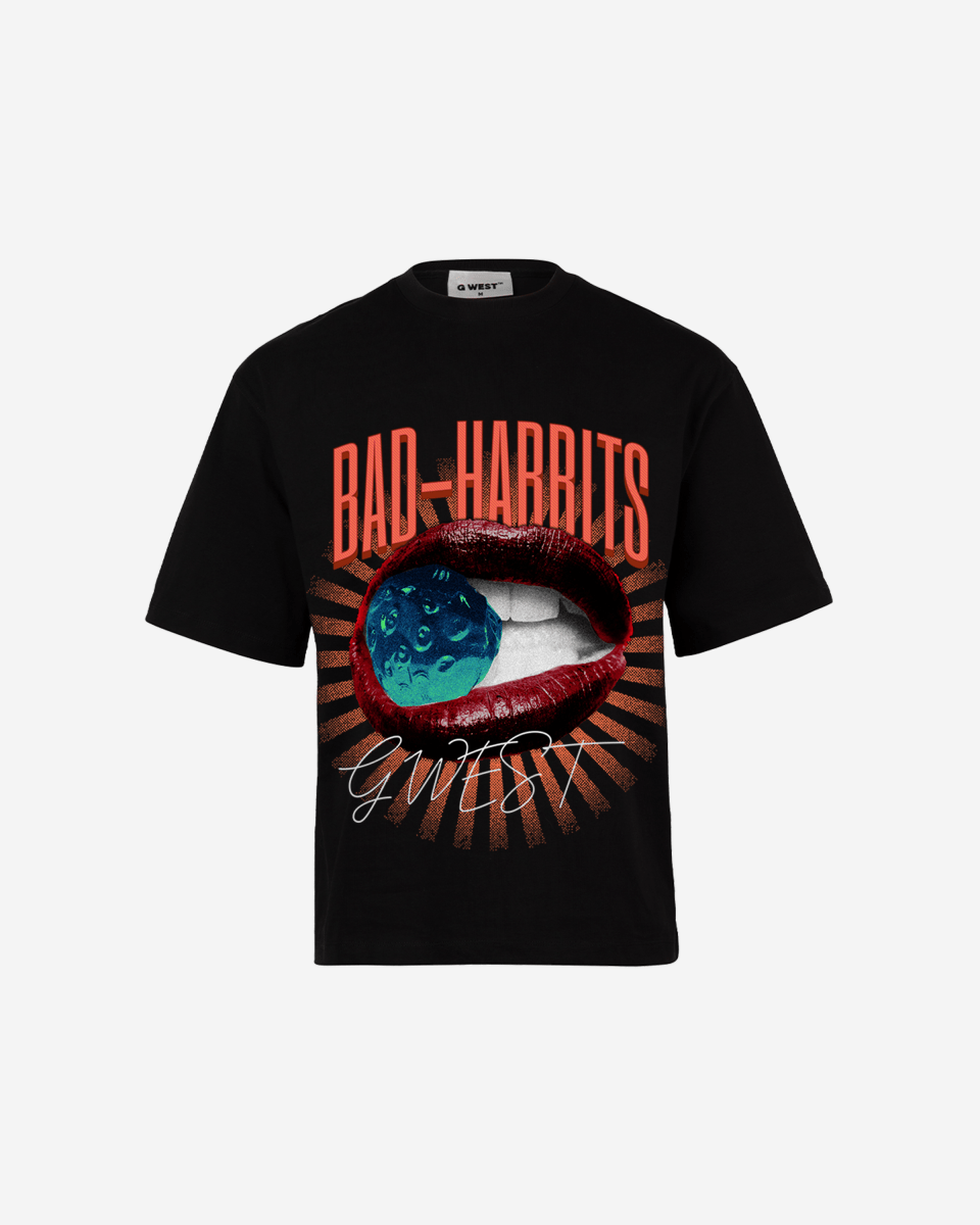 G-WEST BAD HABBITS OVERSIZED TEE