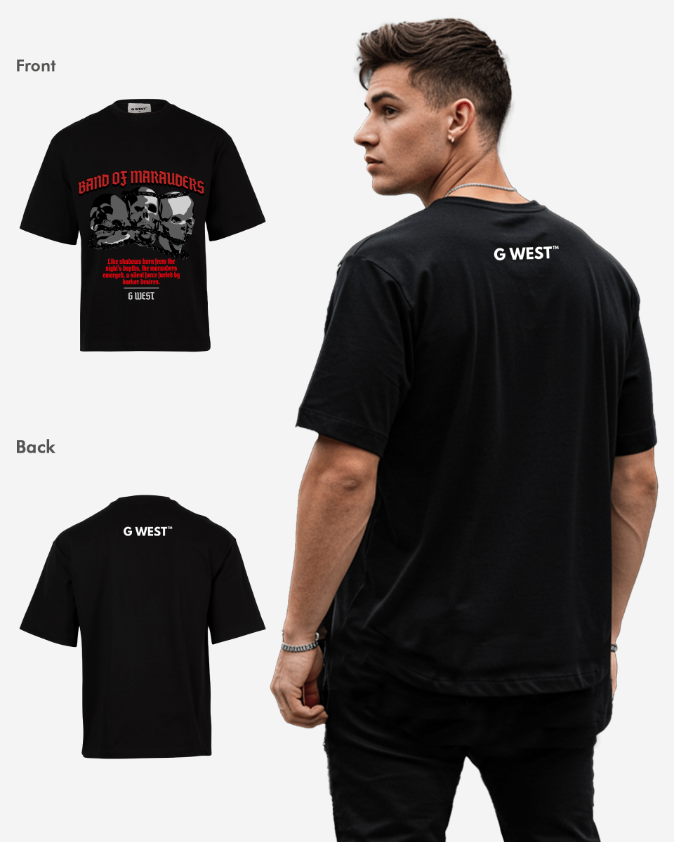 G-WEST BAND OF MARAUDERS OVERSIZED TEE