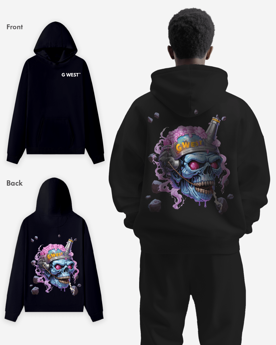 G West Beer Helmet Zombie Heavy Premium Hoodie