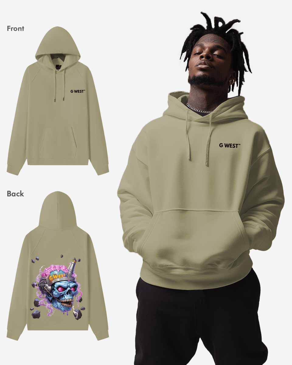 G West Beer Helmet Zombie Heavy Premium Hoodie
