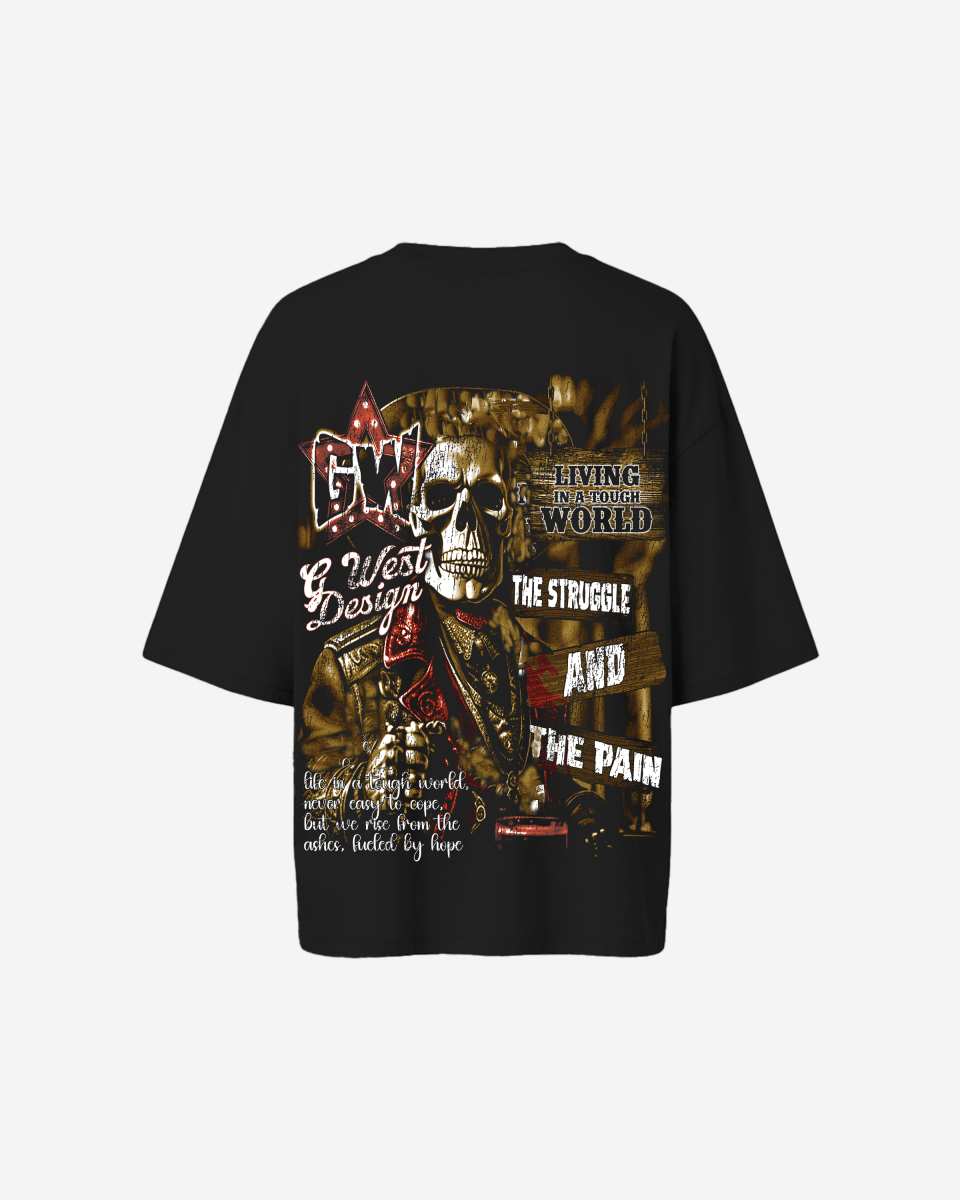 G West Being Enlightened Acid Wash Premium Oversized Tee - WOMEN