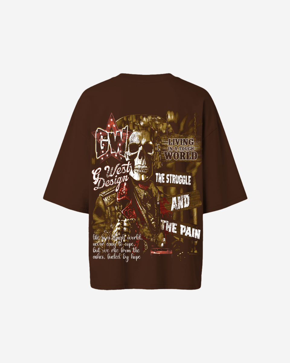 G West Being Enlightened Acid Wash Premium Oversized Tee - WOMEN