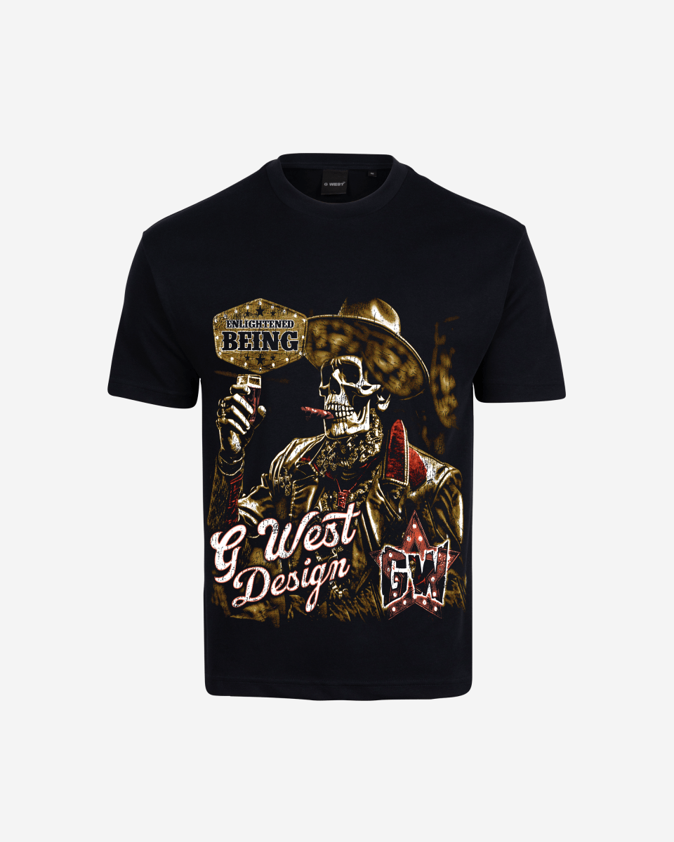 G West Being Enlightened Acid Wash Premium Oversized Tee