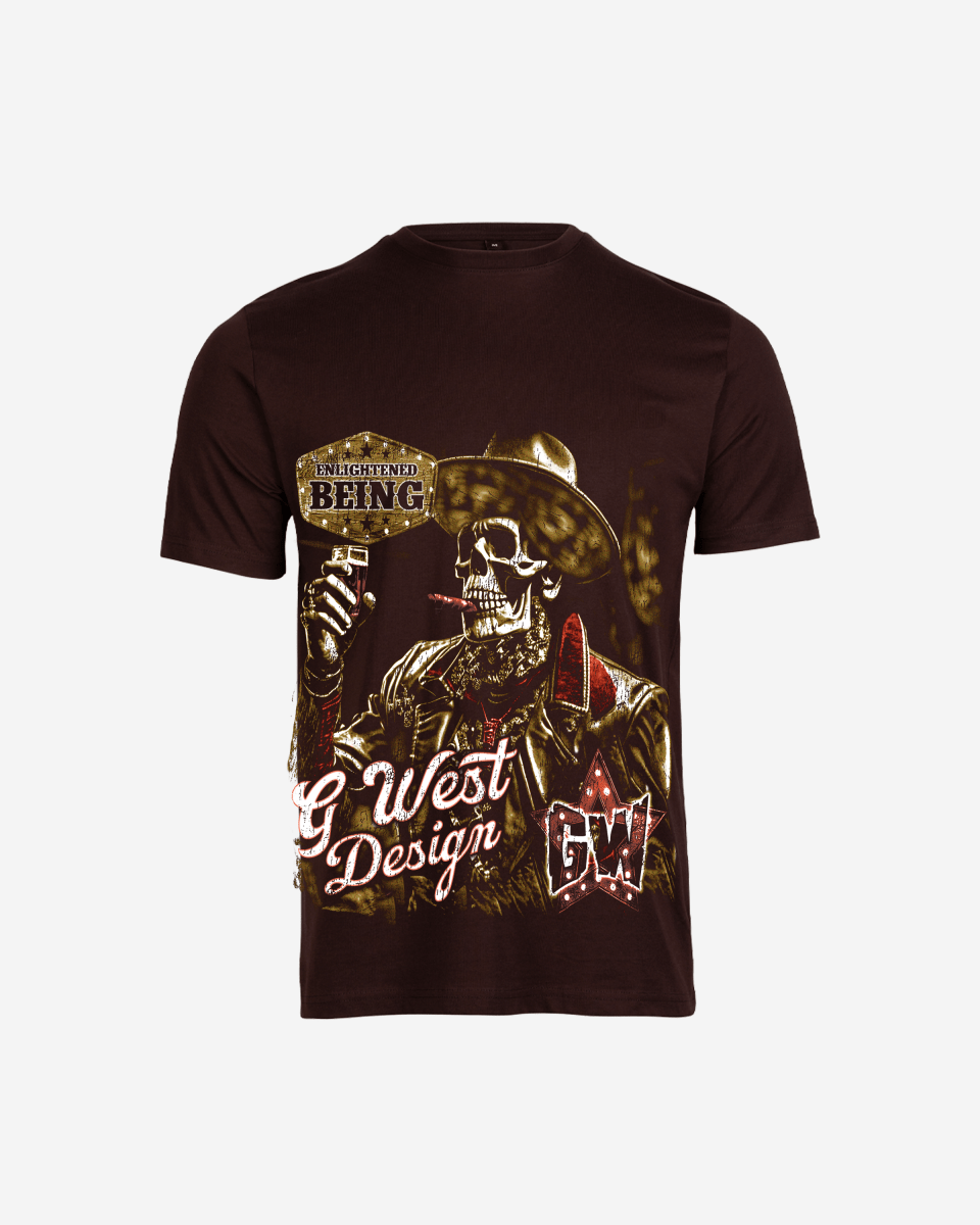 G West Being Enlightened Acid Wash Premium Oversized Tee