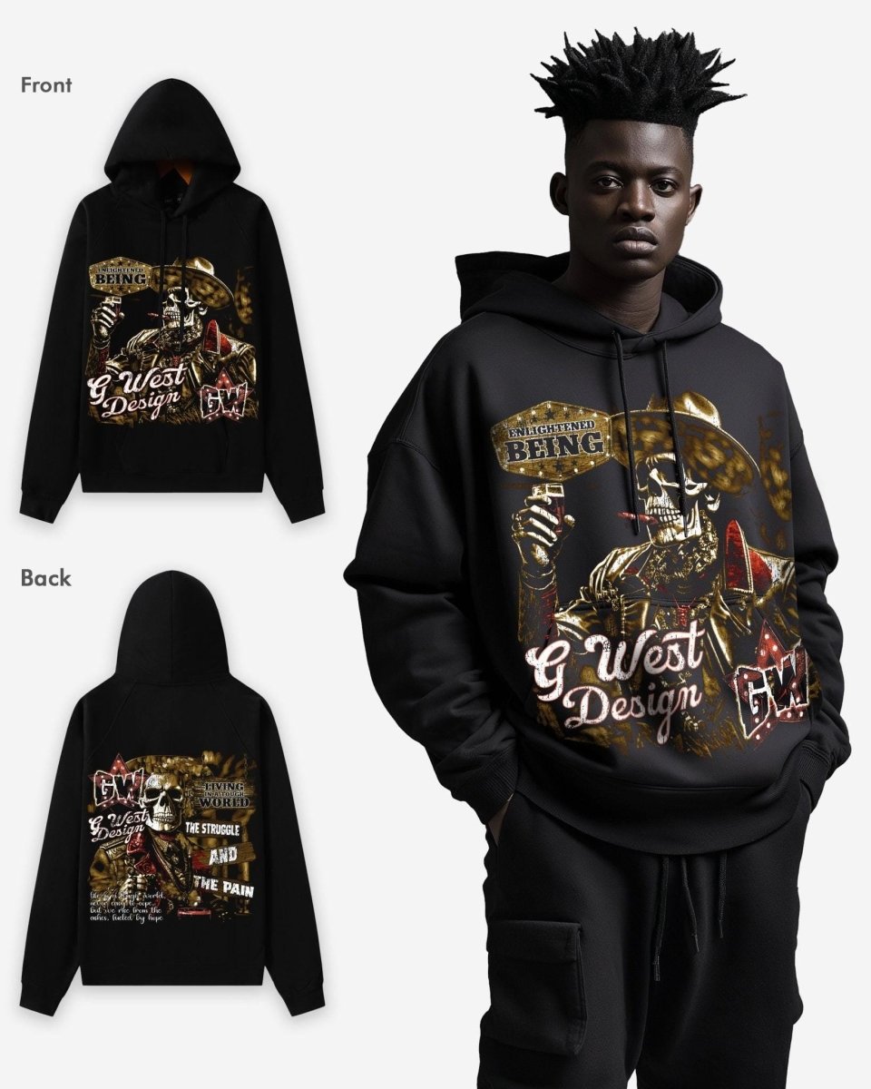 G West Being Enlightened Double Hit Oversized Hoodie