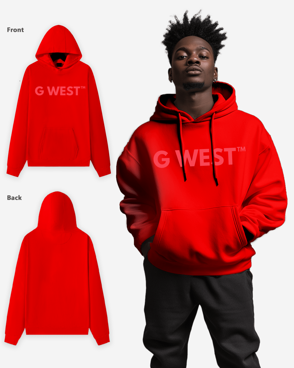 G West Big Chest Logo Mens Hoodie