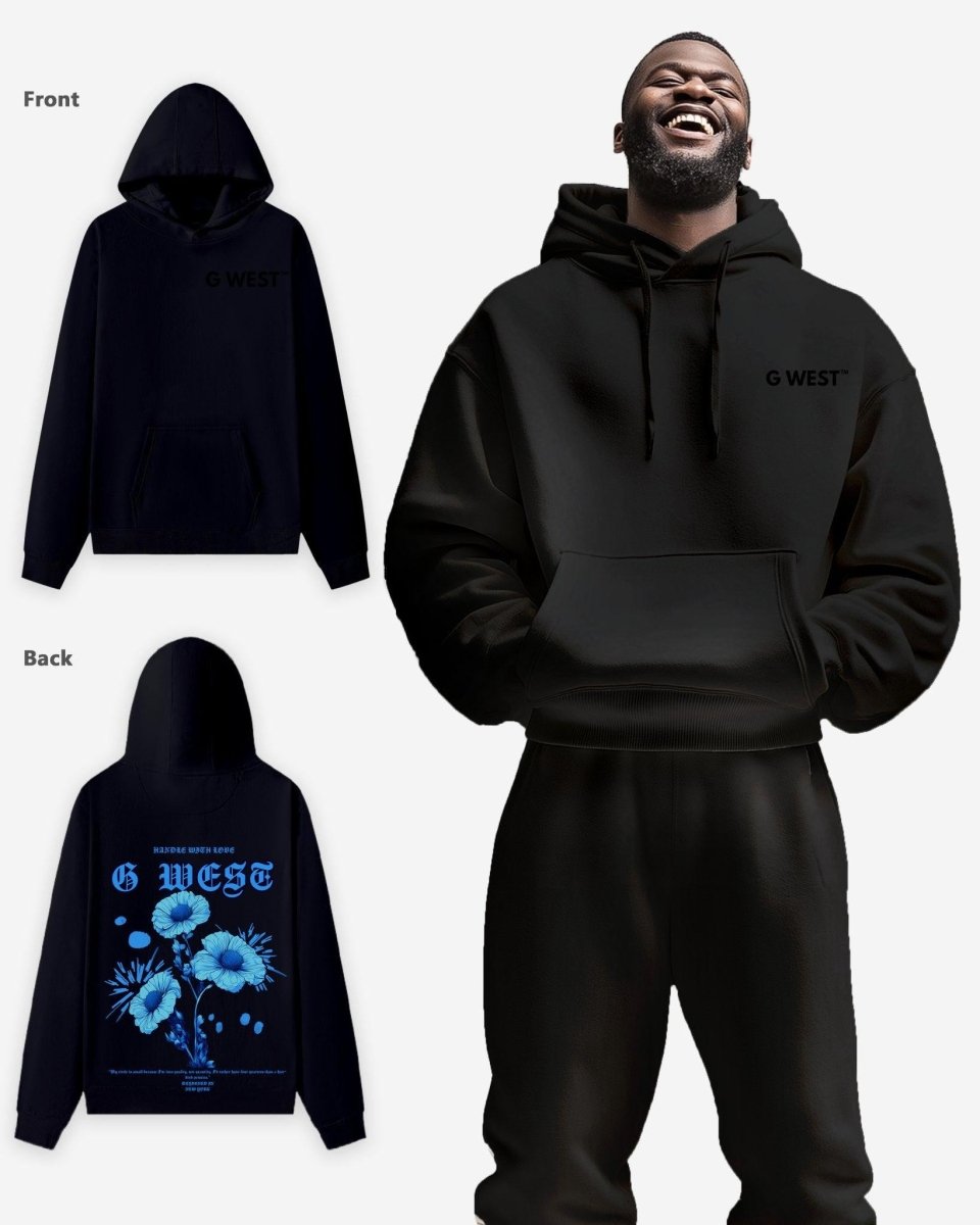 G West Blue Garden Oversize Hoodie