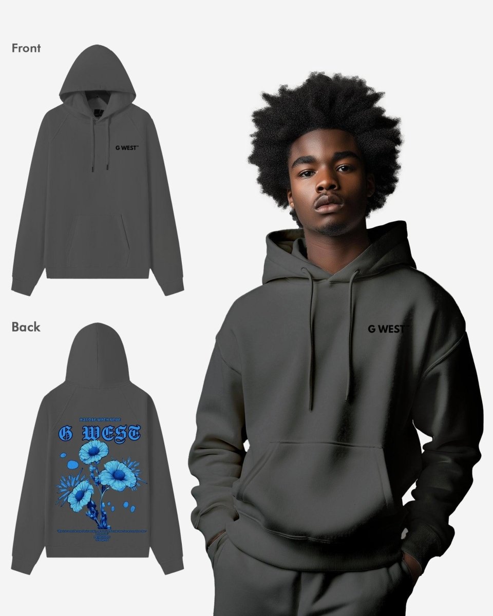 G West Blue Garden Oversize Hoodie