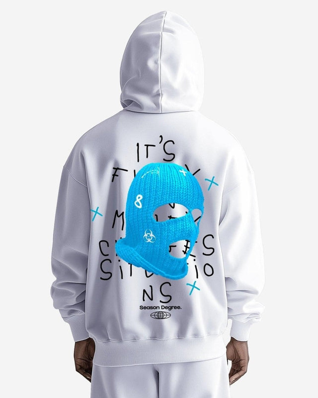 G West Blue Ski Mask Oversized Hoodie