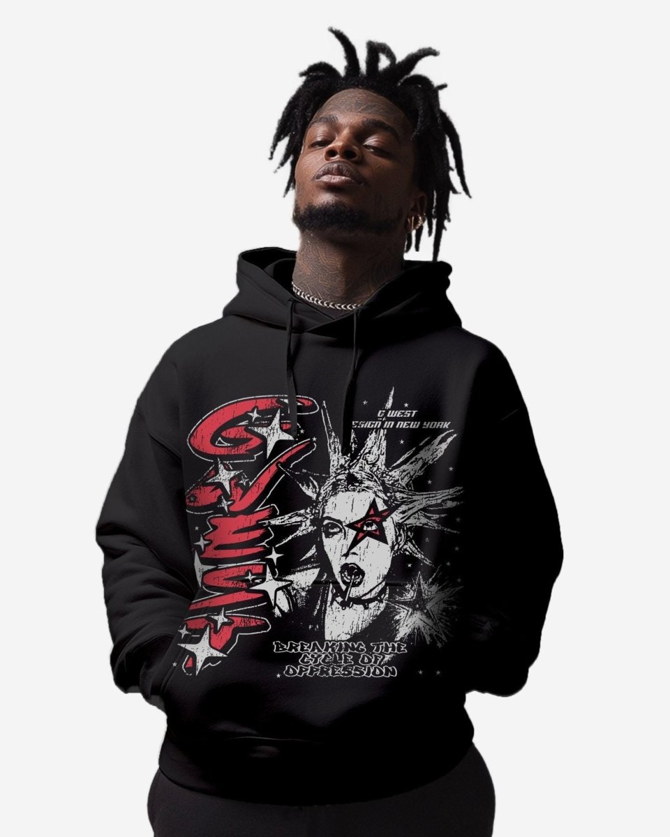 G West Breaking the Cycle Double Hit Oversized Hoodie