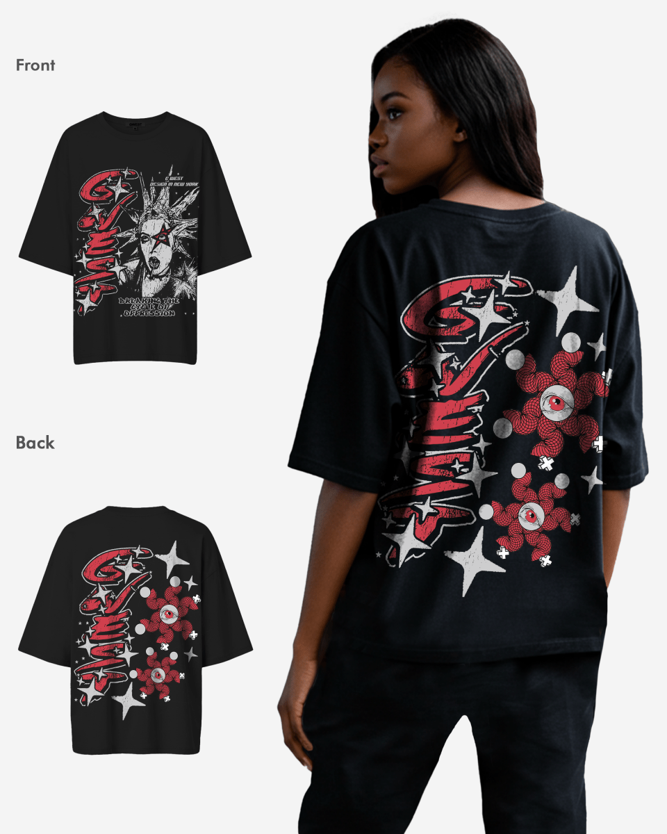 G West Breaking the Cycle Double Sided Premium Oversized Tee - WOMEN