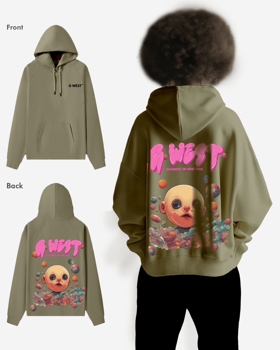 G West Bubble Gum Baby Heavy Premium Hoodie