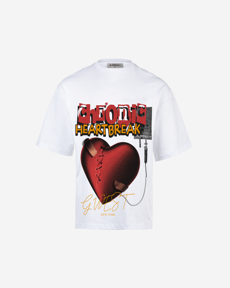 G-WEST CHFONIC HEART BREAK OVERSIZED TEE