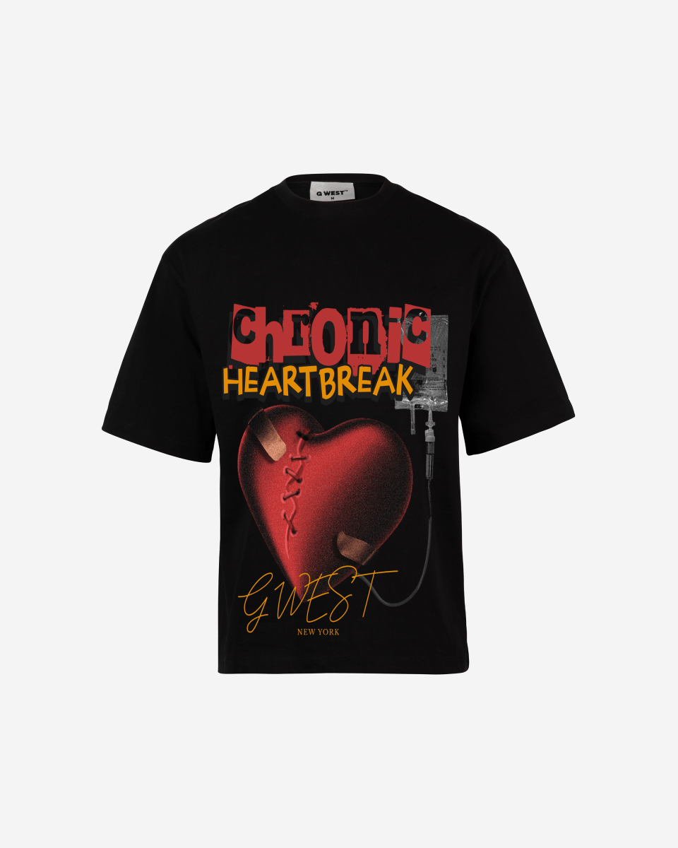 G-WEST CHFONIC HEART BREAK OVERSIZED TEE
