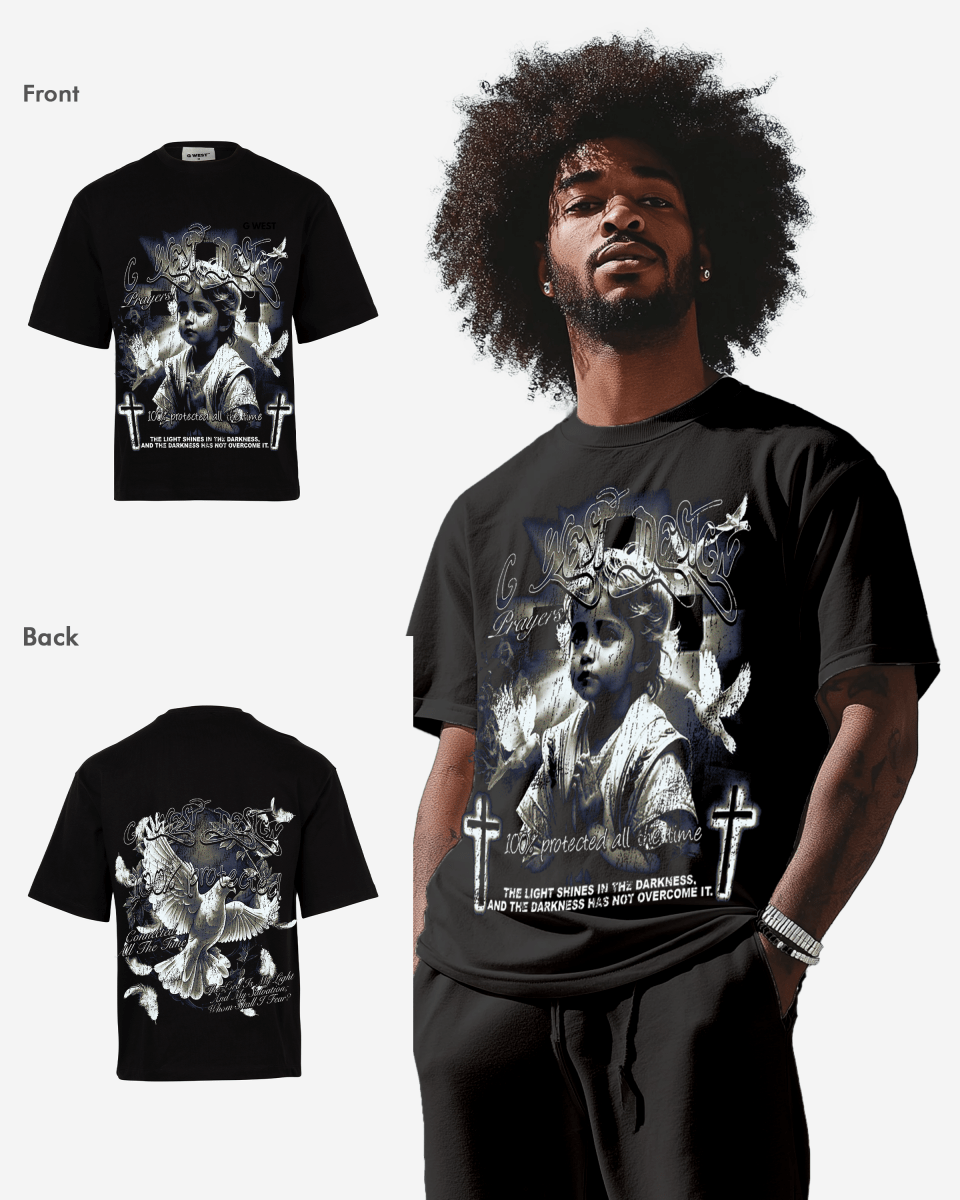 G West Connected All The Time Premium Oversized Tee Front And Back Print