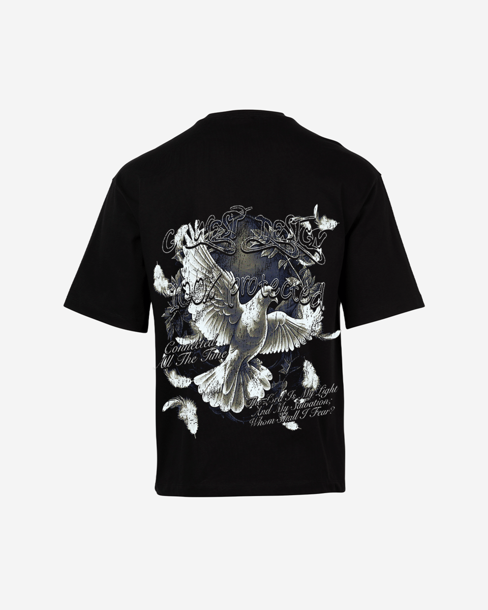 G West Connected All The Time Premium Oversized Tee Front And Back Print