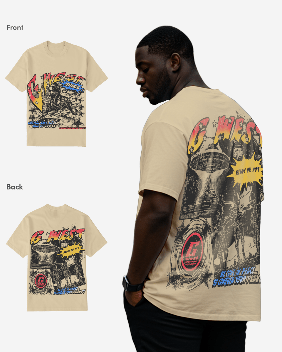 G West Cosmic Sky Ride Acid Wash Double Hit Tee Big and Tall