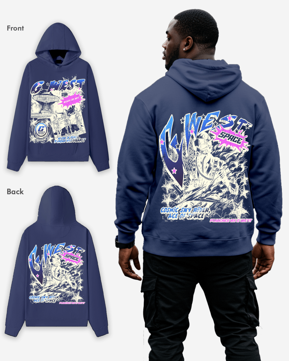 G West Cosmic Sky Ride Double Hit Hoodie Big and Tall