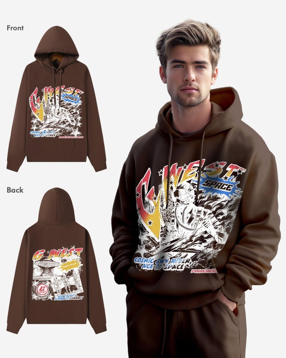 G West Cosmic Sky Ride Double Hit Oversize Hoodie