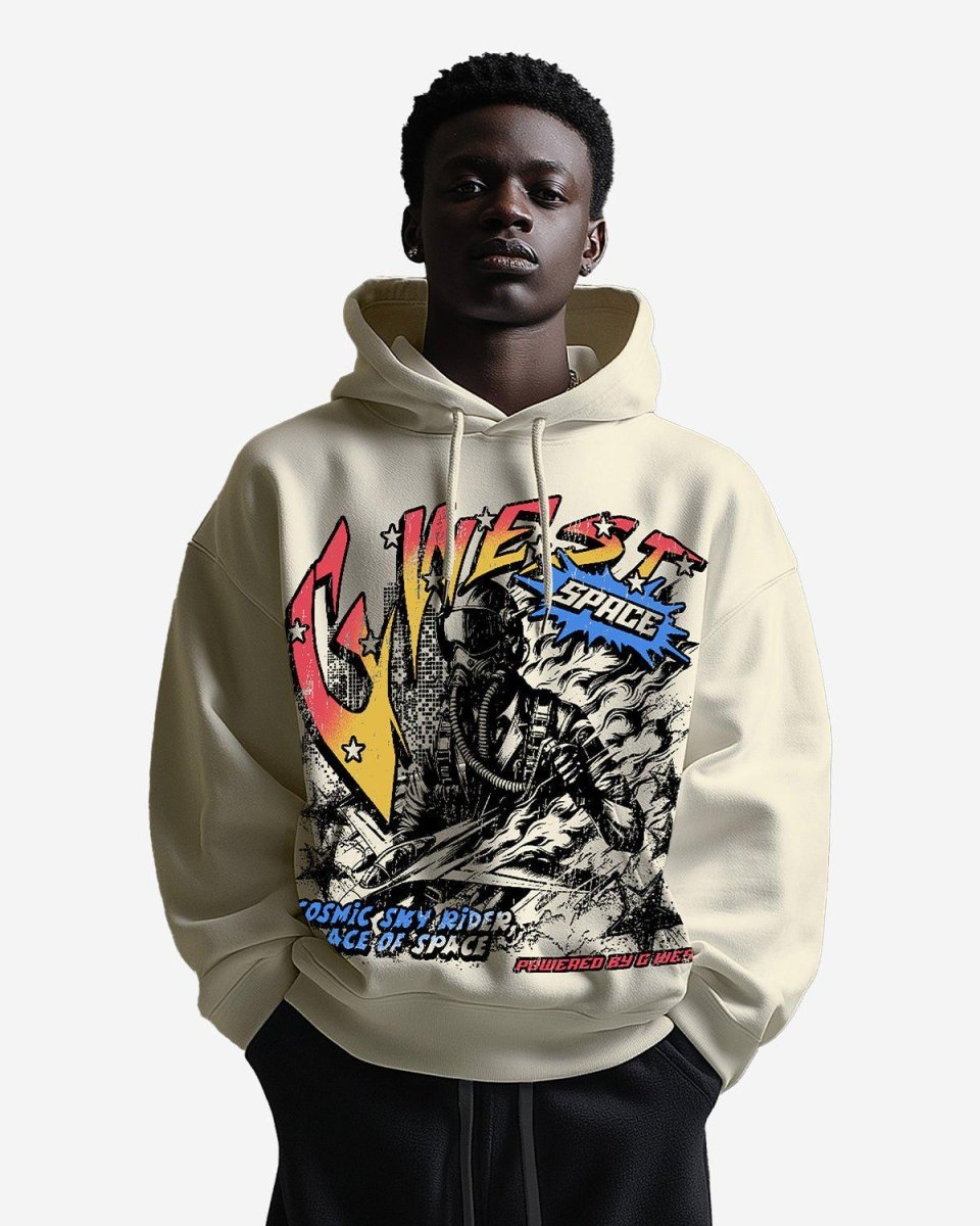 G West Cosmic Sky Ride Double Hit Oversize Hoodie