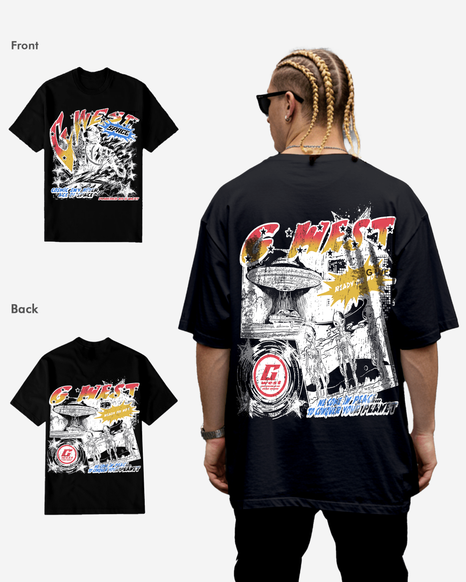 G West Cosmic Sky Ride Double Hit Tee Big and Tall